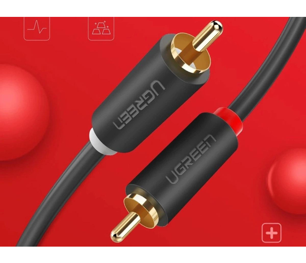 UGREEN Przewód 2RCA Cinch do 2RCA Cinch AV104 3m czarny - 1501468 - zdjęcie 7